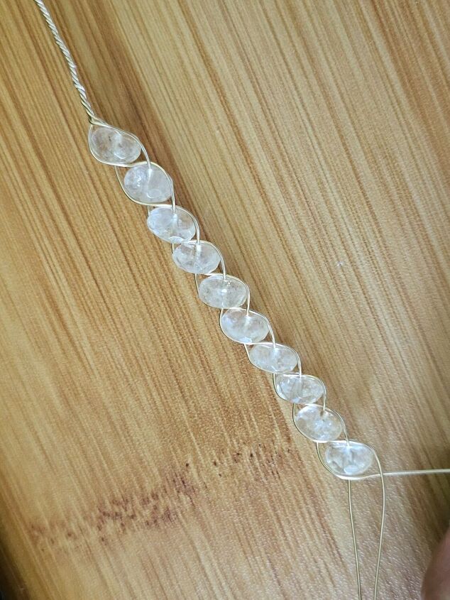 wire wrapped crystal bracelet