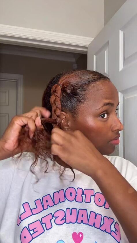protect your hair and keep the flyaways down with this braided look, Braiding