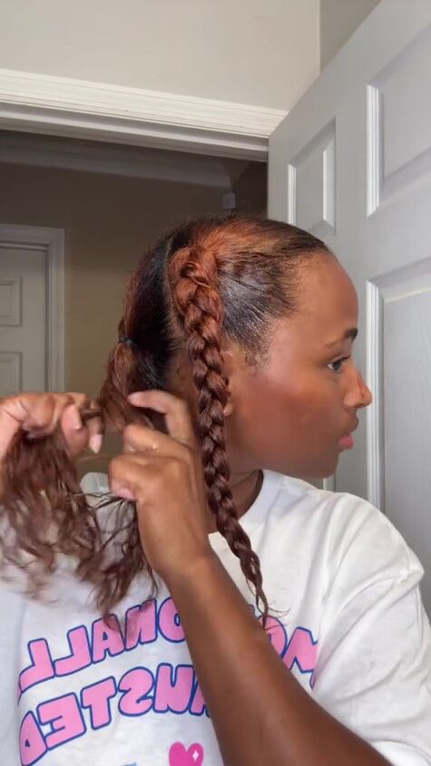 protect your hair and keep the flyaways down with this braided look, Braiding