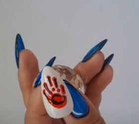 Easy Halloween Blood Hand Nails Tutorial