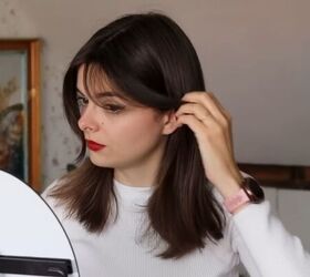 how to cut curtain bangs, Releasing curl