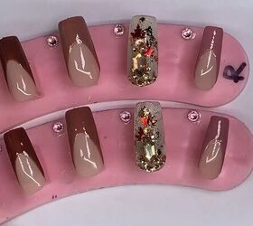 brown fall nail designs, Brown fall nail design