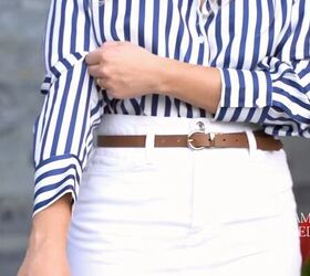 how to look polished and put together, Striped shirt outfit
