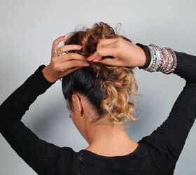 curly faux hawk, Pinning hair