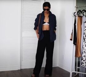 how to style a button up shirt, Head to toe volume
