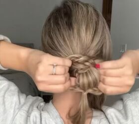 easy updo for wedding guest, Wrapping braid