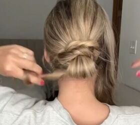 easy updo for wedding guest, Twisting hair