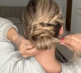 easy updo for wedding guest, Wrapping braid