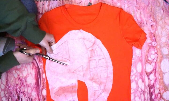 diy halloween t shirt, DIYING jack o lantern shirt