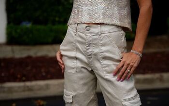 How to DIY Free People-inspired Glitter Cargo Pants