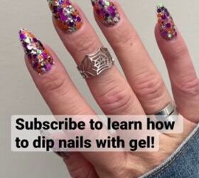 How to DIY Cute and Easy Halloween Glitter Nails