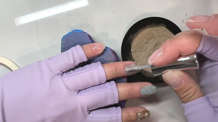 easy dip nail designs, Adding clear polish
