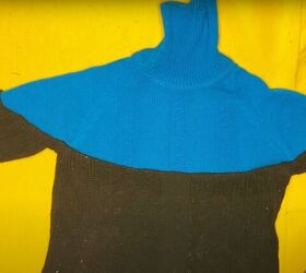 color block turtleneck sweater, Joining sweaters