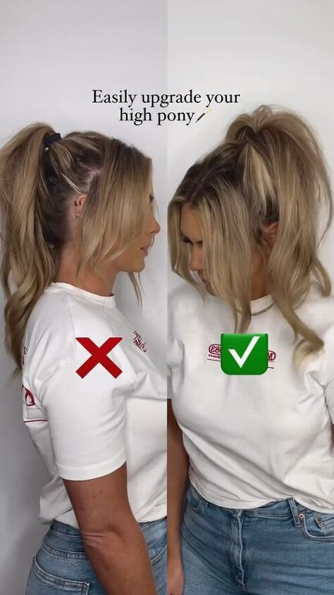 easy hack to upgrade your ponytail, Elevated ponytail