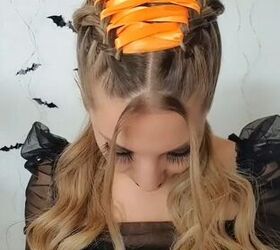 grab some ribbon for this halloween hairstyle, Halloween hairstyle