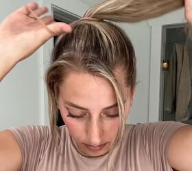 messy bun hacks, Tying ponytail