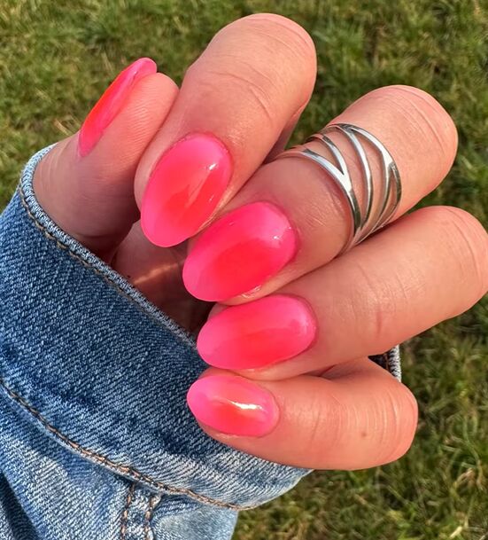 pink dip nails, Pink dip nails