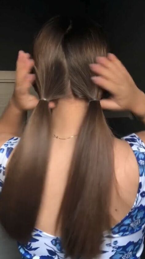 do this instead of double braids, Making low ponytails