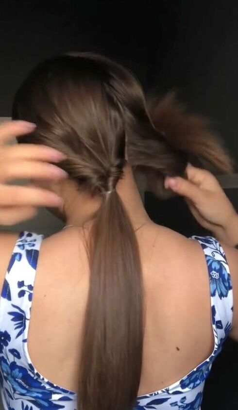do this instead of double braids, Creating topsy tails