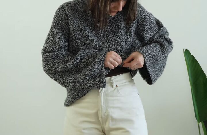 how to look polished and put together, Tucking oversized sweater