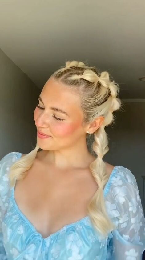 pull all your hair back with this unique style, Unique fishtail pigtail braids