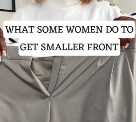 how a scarf can help your loose pants fit better, How to get a smaller front