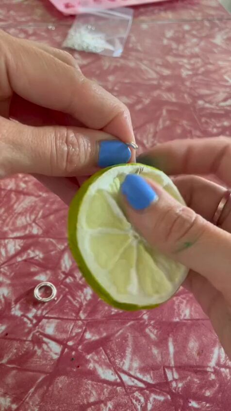 diy earrings you can do with any fruit shape, Closing jump ring