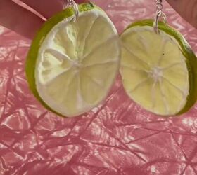 diy earrings you can do with any fruit shape, DIY fruit earrings