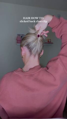 easy claw clip hairstyle tutorial, Twisting ponytail