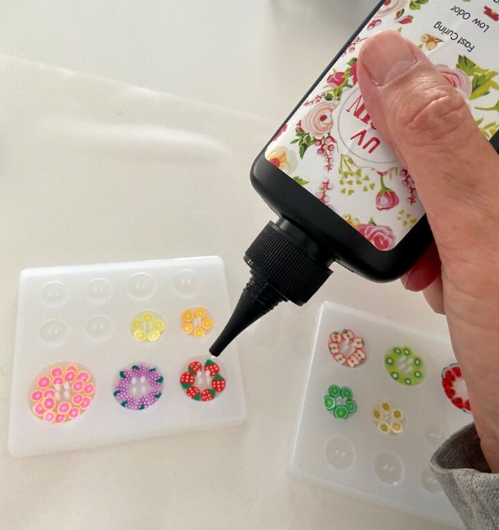 how to make your own fruity buttons, Resin