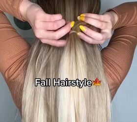 this hairstyle looks beautiful with your fall hat, Flipping half ponytail
