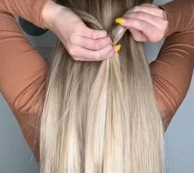 this hairstyle looks beautiful with your fall hat, Pulling on hair