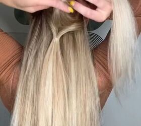 this hairstyle looks beautiful with your fall hat, Flipping second ponytail