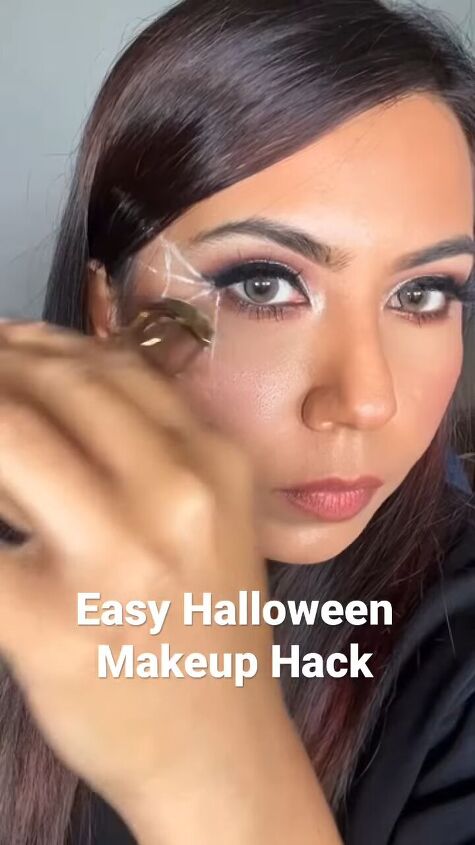spider web eye makeup, Connecting lines