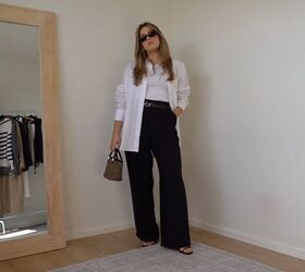 how to style a white shirt, Black and white outfit