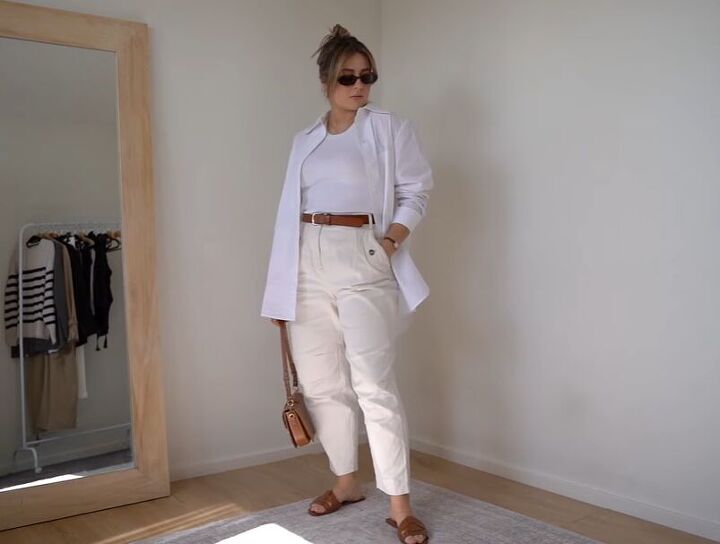 how to style a white shirt, Almost monochrome look