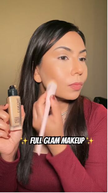 full glam makeup, Adding foundation