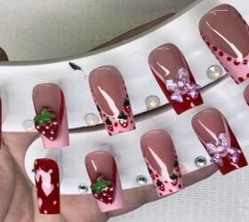 strawberry nail art