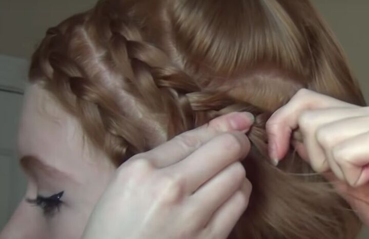 double dutch braid tutorial, Pinning braids