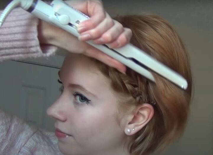 double dutch braid tutorial, Straightening hair