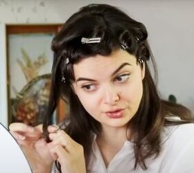 vintage pin curls long hair, Curling hair