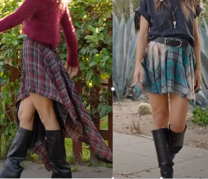 diy plaid skirt, DIY plaid skirts for fall