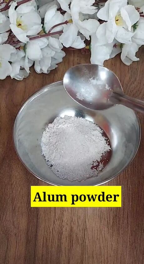 natural mask recipe to remove hair, Adding alum powder