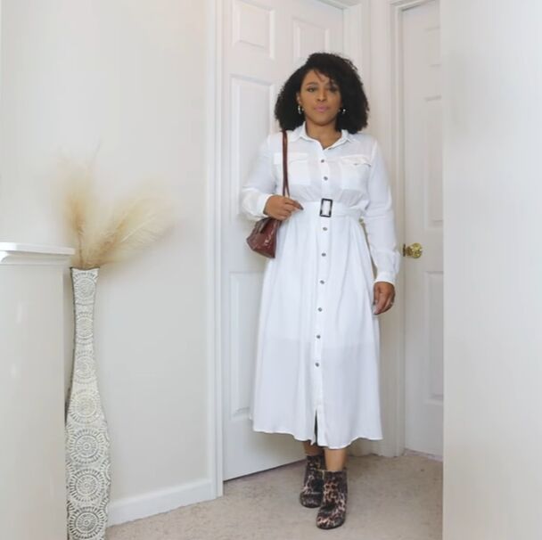 casual fall outfit ideas, White dress outfit
