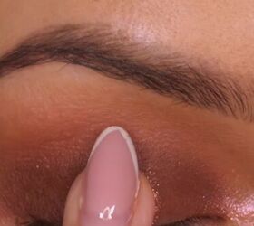 copper eye makeup, Applying eyeshadow