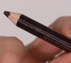copper eye makeup, Brown eyeliner pencil