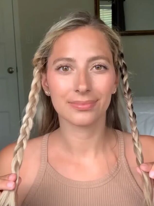 easy braided updo, Creating front braids