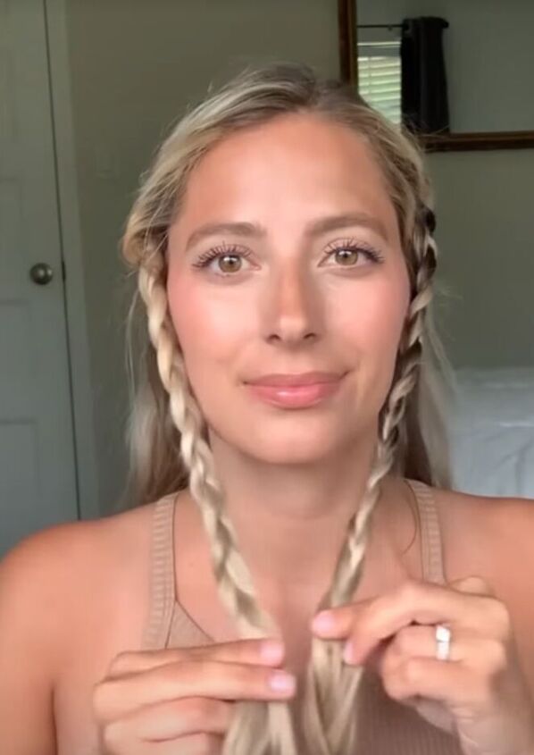 easy braided updo, Connecting braids