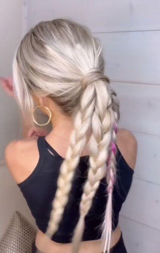 do this to make your braid look thicker, Braids