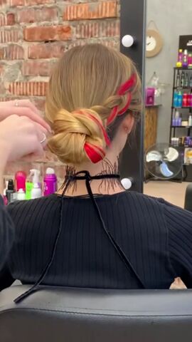 hide your rubber band with this beautiful hack, Creating braided bun